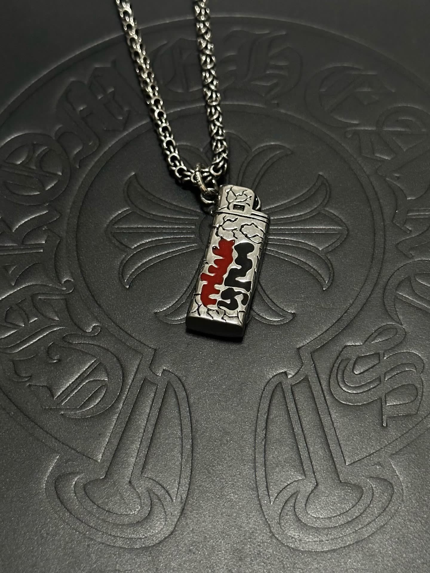Chrome Hearts Silver Chain with Enamel Pendant